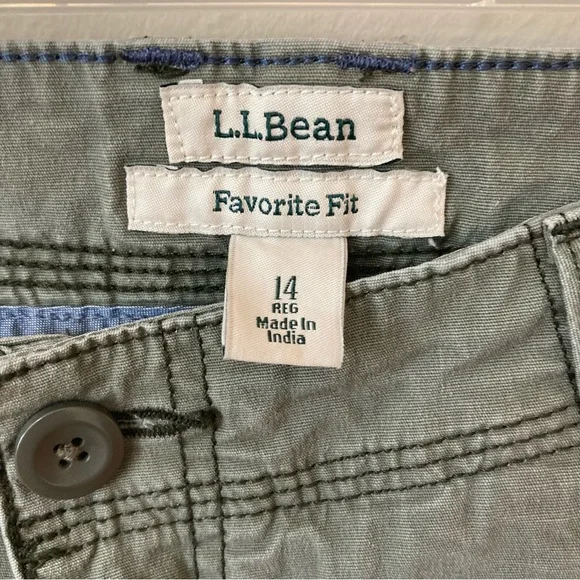 2 Pairs LL Bean Stretch Canvas Pants 14 - Picture 2 of 12